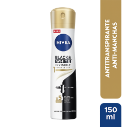 NIVEA DEO SPRAY B&W INVISIBLE MUJER GOLD X 150 ML