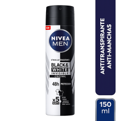 NIVEA DEO SPRAY FOR MEN B&W INVISIBLE X 150 ML