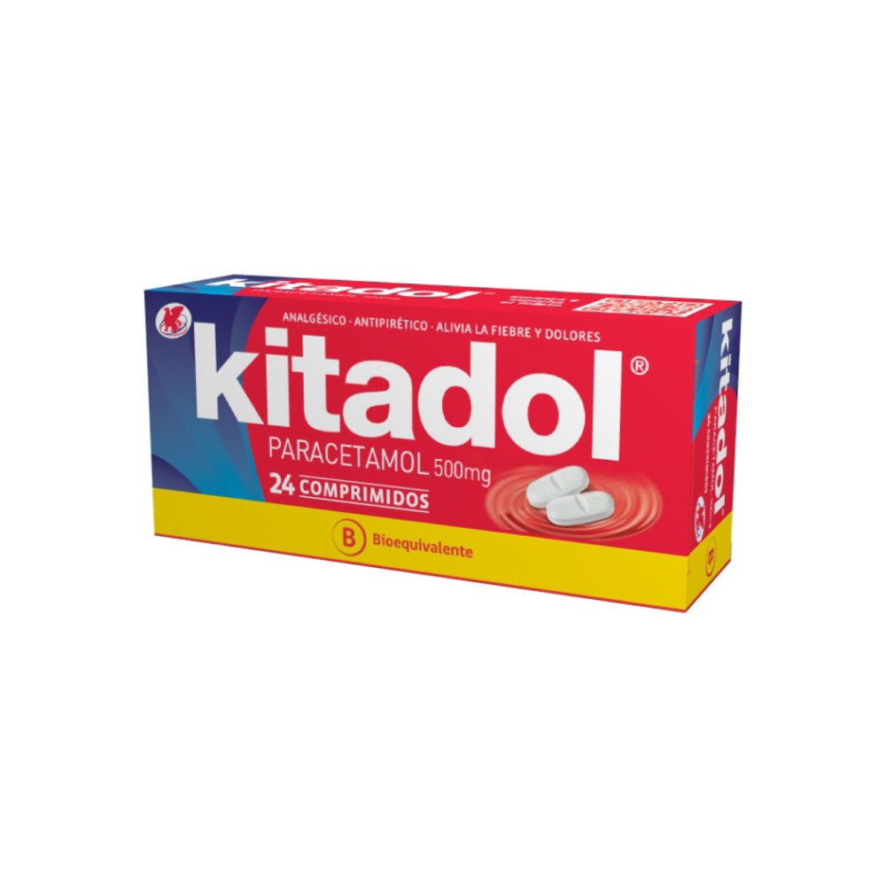 Kitadol (B) Paracetamol 500mg 24 Comprimidos / PRECIO POR UNIDAD DE MEDIDA / $ 34.- valor por unidad