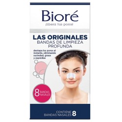 BIORE BANDAS LIMPIEZA PROFUNDA NARIZ X 8 UND