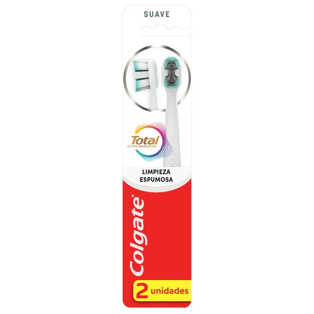 COLGATE CEPILLO DENTAL TOTAL WHITENING RESTORE SOFT X 2