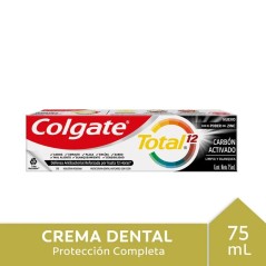 COLGATE CRE TOTAL 12 CHARCOAL X 75 ML