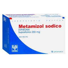 Dipirona Metamizol Sódico 5 Supositorios  / PRECIO POR UNIDAD DE MEDIDA / $ 244.- valor por unidad
