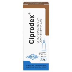 Ciprodex Ciprofloxacino / Dexametasona Ungüento Oftálmico 3.5g