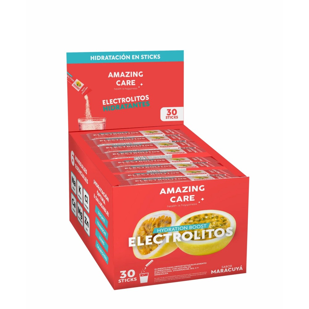 AMAZING CARE ELECTROLITOS EN POLVO MARACUYA X 30 UND