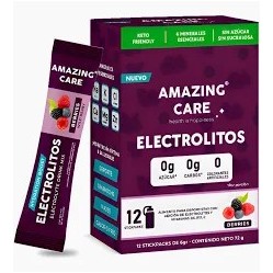 AMAZING CARE ELECTROLITOS EN POLVO SABOR BERRIES X 12 STICKPACKS