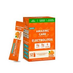 AMAZING CARE ELECTROLITOS EN POLVO SABOR NARANJA X 12 STICKPACKS