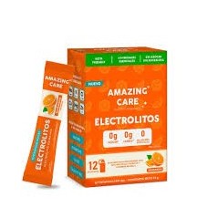AMAZING CARE ELECTROLITOS EN POLVO SABOR NARANJA X 12 STICKPACKS