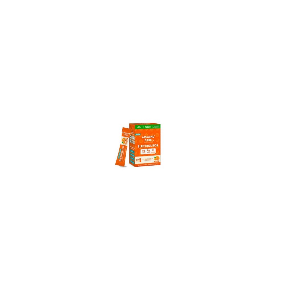 AMAZING CARE ELECTROLITOS EN POLVO SABOR NARANJA X 12 STICKPACKS
