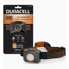 DURACELL LINTERNA MANOS LIBRES 200 LUM + 3AAA