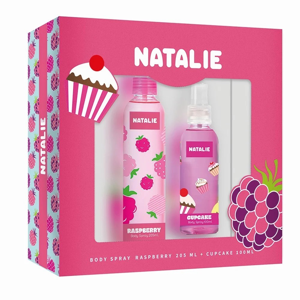 NATALIE BOTANICALS RASPEBERRY X 205 ML + CUPCAKE X 100 ML