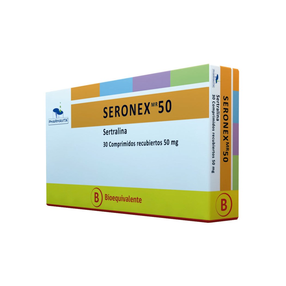 Seronex (B) Sertralina 50mg 30 Comprimidos Recubiertos