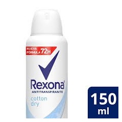 REXONA DESODORANTE SPRAY MUJER COTTON DRY A/TR.72HR.150ML