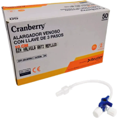 CRANBERRY ALARGADOR VENOSO 10 CM C/LLAVE 3 PAS X 50 UND