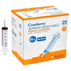 CRANBERRY JERINGA 60 ML SLIP S/A EXCENTRICA CAJA X 25 UNID REUTTER (DM)
