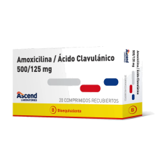 AMOXICILINA+ACID/CLAV COM 500/125 MG X 20 ASCEND (BE)