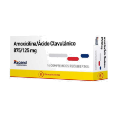 AMOXICILINA+ACID/CLAV COM 875/125 MG X 14 ASCEND (BE)