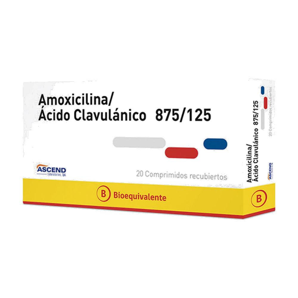 AMOXICILINA+ACID/CLAV COM 875/125 MG X 20 ASCEND (BE)