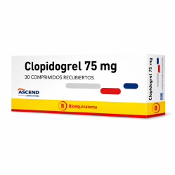 CLOPIDOGREL COM 75 MG X 30 ASCEND