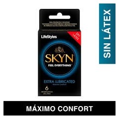 PRESERV LIFESTYLES SKYN EXTRA LUBRICATED X 6 (DM)