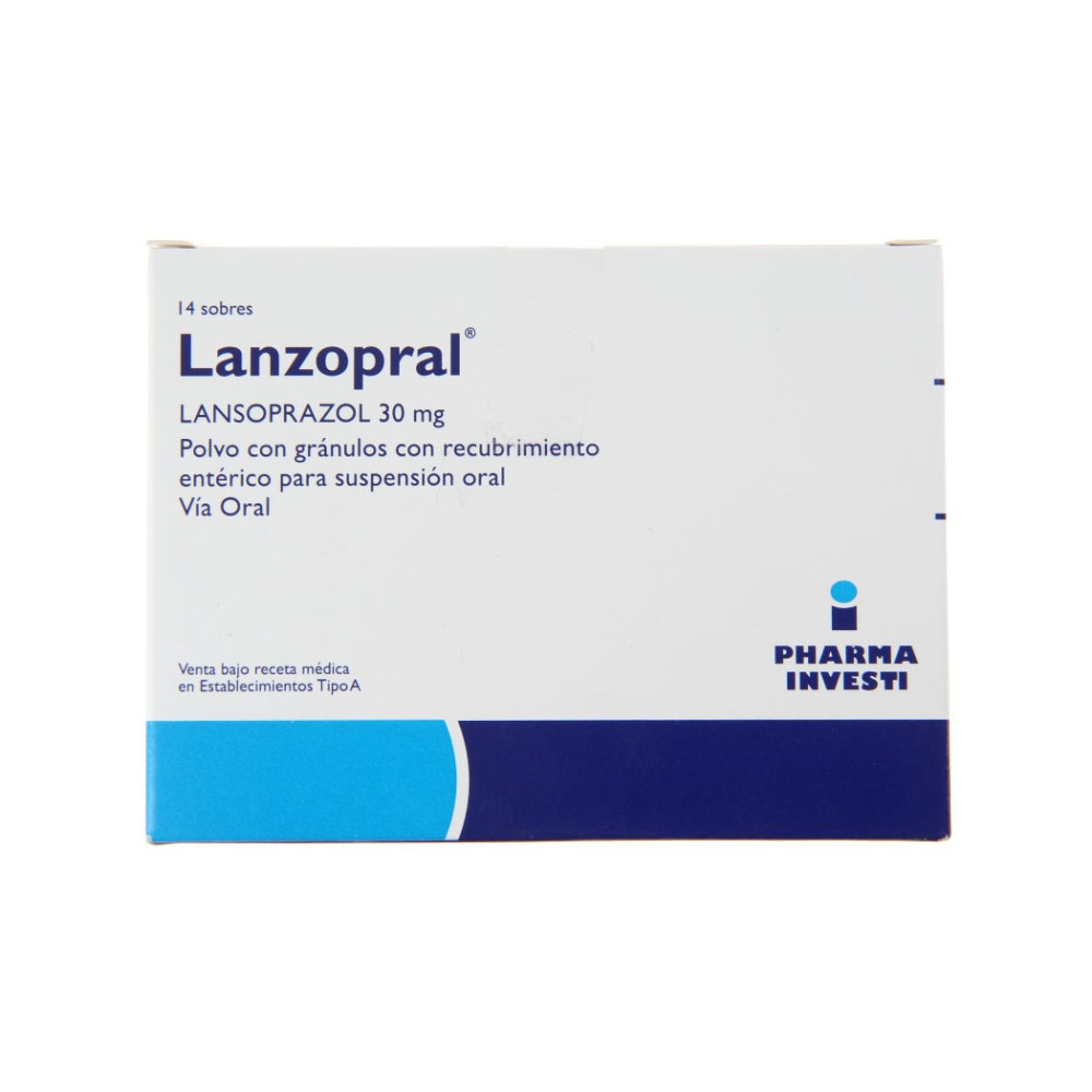 Lanzopral Lansoprazol 30mg Polvo Suspensión Oral 14 Sobres