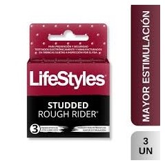 PRESERV LIFESTYLES STUDDED X 3 (DM)