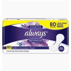 ALWAYS PROTECTORES DIARIO SIN PERFUME X 80 UND