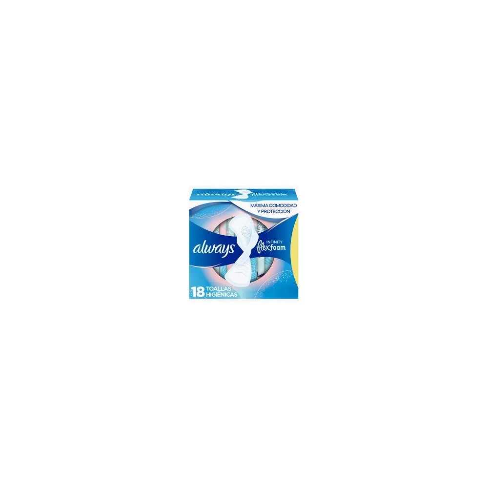 ALWAYS TOALLA INFINITY DIA C/ALAS ULTRA DELGADA X 18 UND