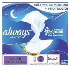 ALWAYS TOALLA INFINITY FLEX FOAM ULTRA ABSORBENTE X 16 UND