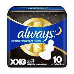 ALWAYS TOALLA NOCTURNA XXG C/ALAS X 10