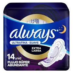 ALWAYS TOALLA ULTRA FINA NOCTURNA SUAVE X 14 UND