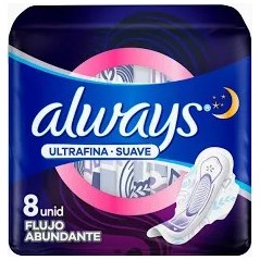 ALWAYS TOALLA ULTRA FINA NOCTURNA SUAVE X 8 UND