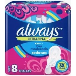 ALWAYS TOALLA ULTRAFINA SECA C/A X 8 UND
