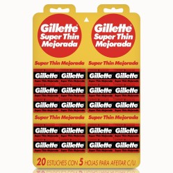 GILLETTE * CARTON HOJAS DE AFEITAR 5 HOJILLAS X 20 CARTUCHOS