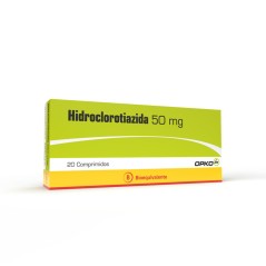Hidroclorotiazida 50mg 20 Comprimidos  / PRECIO POR UNIDAD DE MEDIDA / $ 37.- valor por unidad