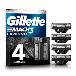 GILLETTE MACH3 CARBONO MAQUINA RECARGABLE + 1 REPUESTO