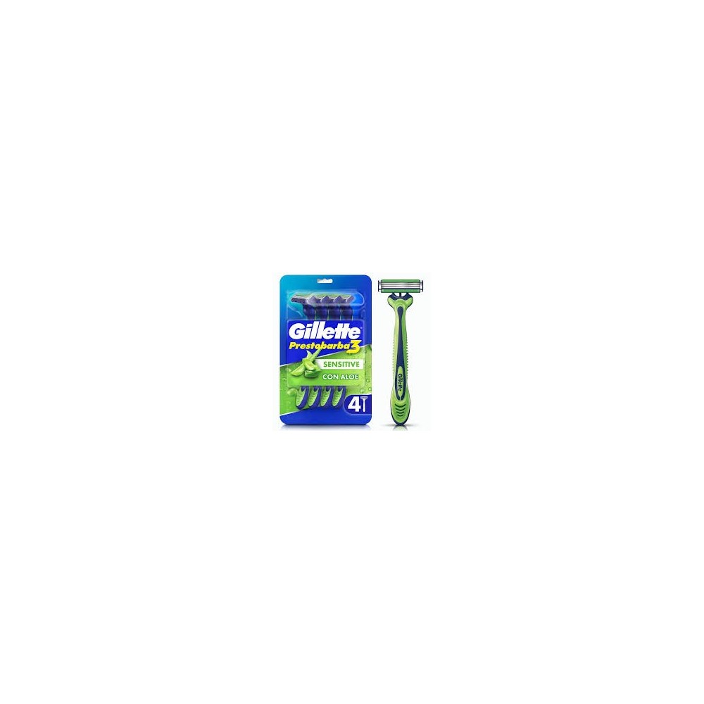 GILLETTE PRESTOBARBA3 MAQUINA BDYSENS X 4 UND