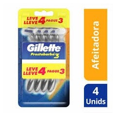 GILLETTE PRESTOBARBA3 MAQUINA LLEVE 4 Y PAGA 3