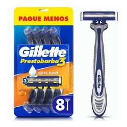 GILLETTE PRESTOBARBA3 MAQUINA LLEVE 8 Y PAGA 6