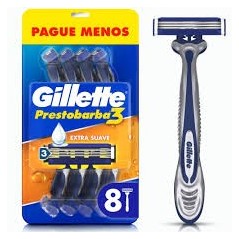 GILLETTE PRESTOBARBA3 MAQUINA LLEVE 8 Y PAGA 6