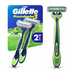 GILLETTE PRESTOBARBA3 SENCARE X 2 UND