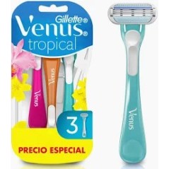 GILLETTE VENUS MAQUINA TROPICAL X 3 UND