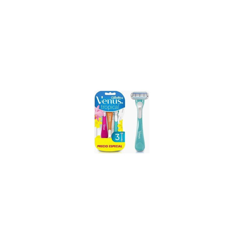 GILLETTE VENUS MAQUINA TROPICAL X 3 UND