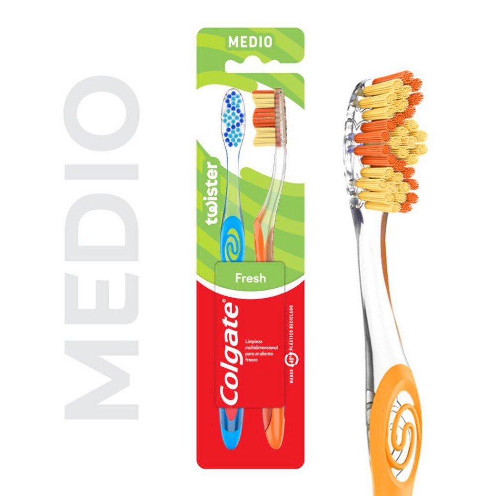 Cepillo de Dientes Colgate Twister Medio 2 Unidades Cepillo de Dientes Colgate Twister Medio 2 Unidades