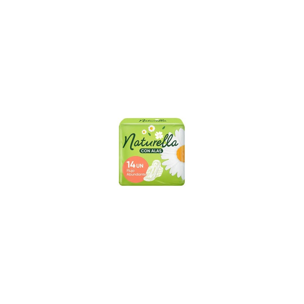 NATURELLA TOALLA MANZANILLA C/ALAS X 14 UND