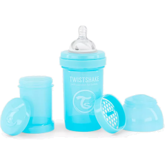 MAMADERA TWISTSHAKE ANTI COLICO X 260 ML AZUL PASTEL