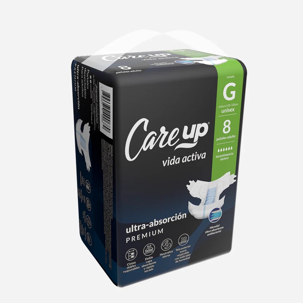 CARE UP PAÑAL ADULTO G X 8 UND