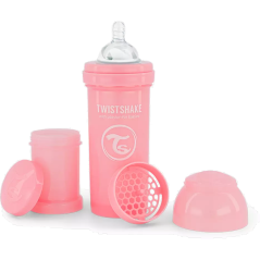 MAMADERA TWISTSHAKE ANTI COLICO X 260 ML ROSADO PASTEL