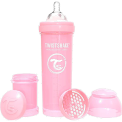 MAMADERA TWISTSHAKE ANTI COLICO X 330 ML ROSADO PASTEL