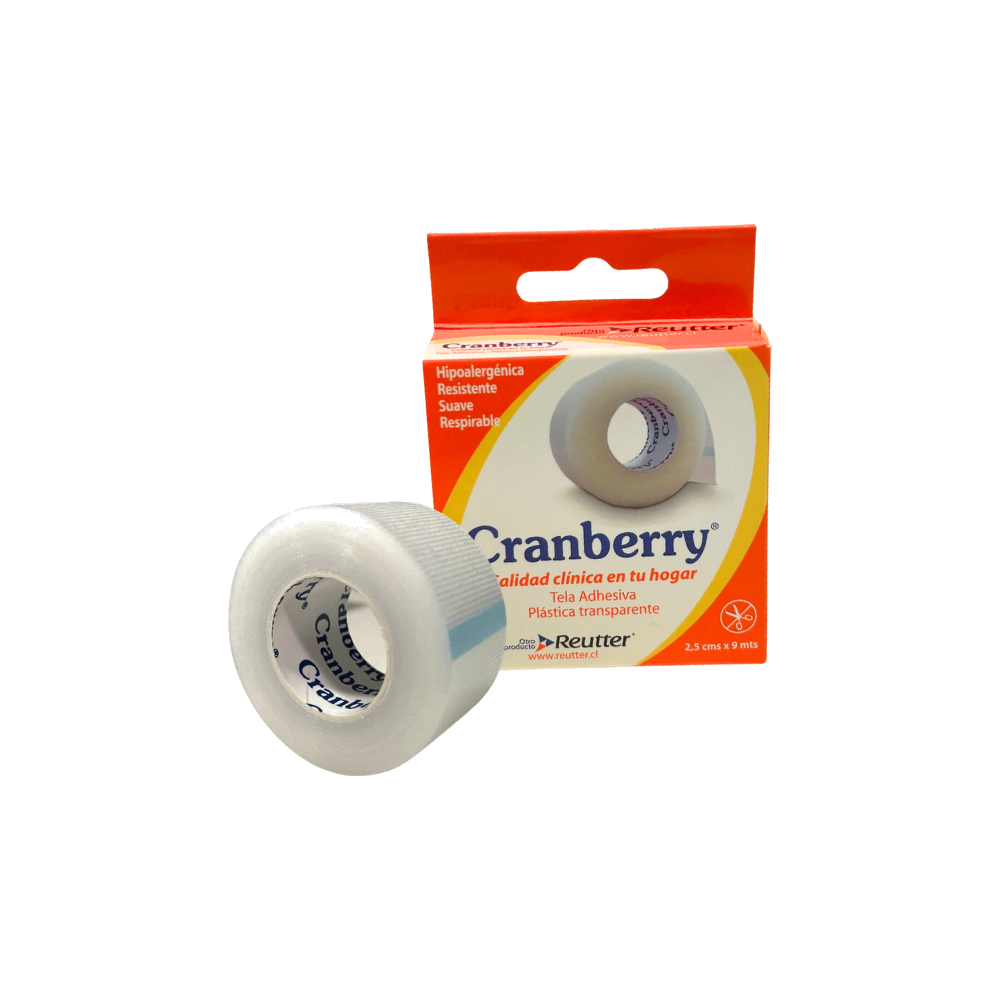 CRANBERRY TELA ADH PLASTICA 2,5CMX9MT X 1 UND (DM)